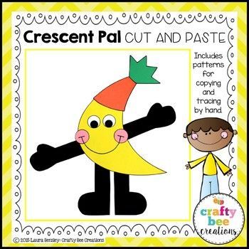 Preschool Shapes, Activities Kindergarten, Shapes Preschool, Crescent Shape, Shape Crafts, Construction Paper, Cut And Paste, Kid Spaces, The Project