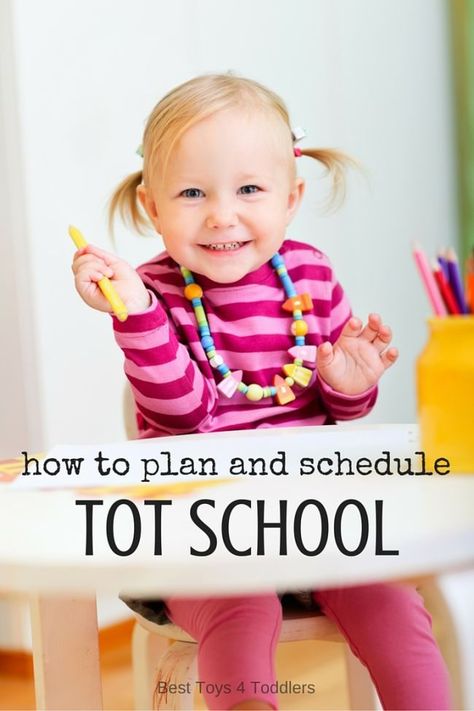 Consider starting a tot school? We share basics to cover when you're planning and scheduling tot school for your toddler. Joy School, Toddler Lessons, Preschool Schedule, Lesson Plans For Toddlers, Toddler School, Teaching Toddlers, Best Toys, Homeschool Help, Teaching Children