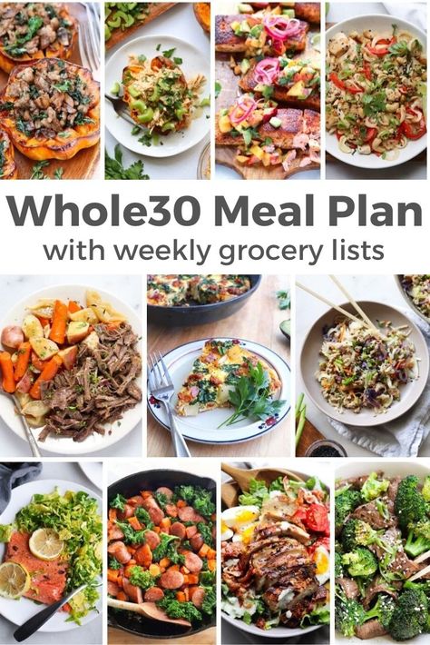 1200 Calorie Diet Meal Plans, The Whole 30, Healthy Weekly Meal Plan, Whole 30 Meal Plan, Whole30 Dinner Recipes, Whole30 Dinners, Weekly Grocery, Whole 30 Diet, Monthly Meal Planning