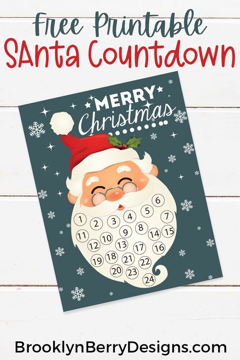 Christmas Printables Games, Santa Beard Countdown, Santas Beard Advent Calendar, Santa's Beard Countdown, Santa Claus Letterhead, Christmas Mad Libs, Christmas Song Games, Free Christmas Games, Christmas Countdown Printable