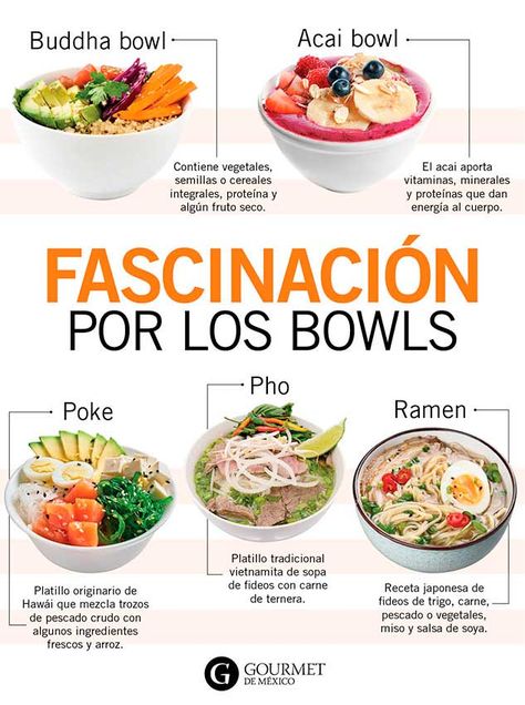 Los bowls causan fascinación porque además de ser saludables son muy fotografiables por los colores que aportan tanto vegetales como frutas. Dentro de los bowls hay ciertas variables como lo son el Budha bowl, el acai bowl, el smoothie bowl además del ramen y pho que también se presentan en un sustancioso bowl. Poke Bowl Receta, Poke Bowl Ideas, Budha Bowl, Family Meal Prep, Healthy Lunch Meal Prep, Healthy Bowls, Food Crush, Healthy Recipies, Meal Prep Bowls