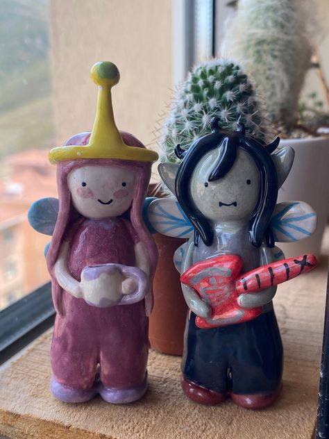 Marceline And Bubblegum, You Are My Moon, Air Clay, Clay Things, Tanah Liat, Clay Stuff, Clay Diy Projects, Ceramics Ideas, Pottery Crafts