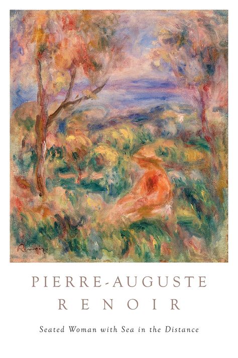 Pierre-Auguste Renoir art print, famous painting, Seated Woman with Sea in the Distance | free image by rawpixel.com / nap August Renoir, Renoir Art, Renoir Paintings, Classic Artwork, Fancy Art, Pierre Auguste, Impressionism Art, Post Impressionism, Pierre Auguste Renoir