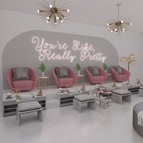 💅✨ Benita's Clawset Nail Salon Blender Scene - Commission ✨💅 | Patreon Sims World, Beauty Shop Decor, Blender Scene, Salon Design Ideas, Nail Salon Interior Design, Nail Salon Interior, Esthetician Room Decor, Spa Room Decor, Spa Interior Design