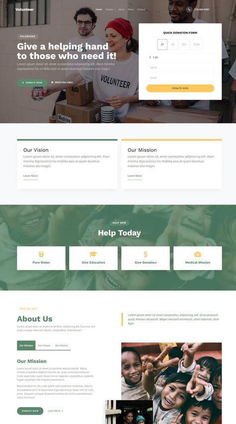 Volunteer is a free Boostrap 5 template tailored for charity foundations, fundraisers, non-profit organizations and the like. Download it for free at Untree.co. Fundraising Design, Nonprofit Website Design, Charity Websites, Nonprofit Website, Fashion Web Design, Basic Computer Programming, Charity Foundation, Website Design Inspiration Layout, 5 Template