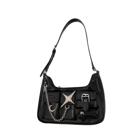 Black Y2k Aesthetic Punk Star Shoulder Bags 🎉 We ship worldwide. 🎉 💜 Price: $ 38.99 💜 Shop Link: gothickawaii.com 💜 Item Link: https://gothickawaii.com/products/black-y2k-aesthetic-punk-star-shoulder-bags Early 2000s Punk, Black Y2k Aesthetic, Punk Aesthetics, Gothic Casual, Ladies Motorcycle, Y2k Inspired Outfit, Pinterest Pretty, 2000s Punk, Rebellious Fashion