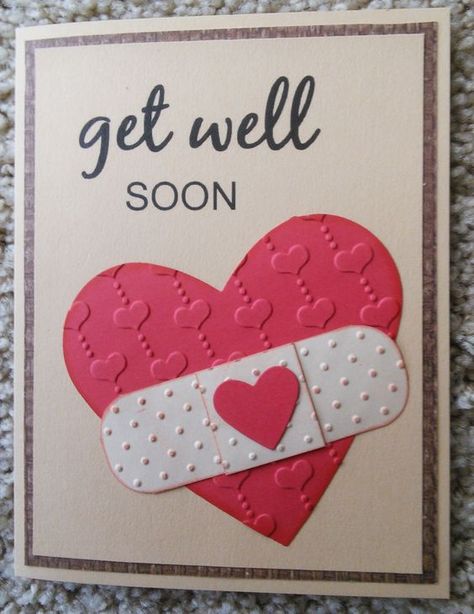 Beautiful DIY "Get Well Soon" Card Ideas • K4 Craft Get Well Soon Cards Surgery, Get Well Soon Cards, Recovery Cards, Get Well Soon Card, Heart Surgery, Get Well Soon Gifts, Get Well Gifts, Cricut Cards, Get Well Cards