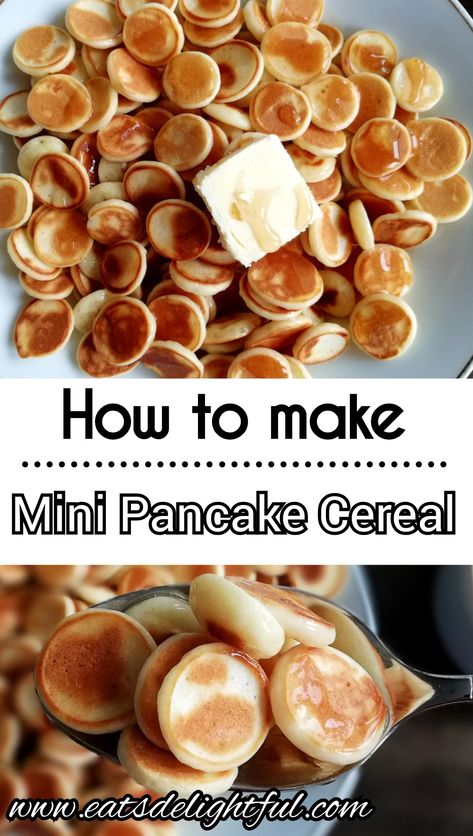 Small Pancake Recipe, Tiny Pancakes, Mini Pancakes Recipe, Pancake Batter Recipe, Pancake Cereal, How To Cook Pancakes, Pancake Bites, Pancake Recipe Easy, Mini Pancakes