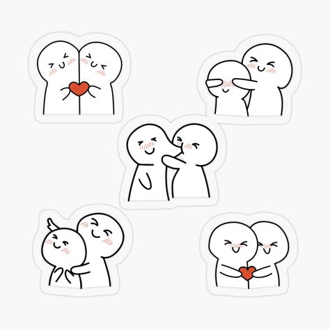 Cute Love Design, Cute Stickers For Couples, Cute Lovely Drawing, Diy Cute Stickers Aesthetic, Love Cute Drawings Doodles, Cute Cartoon Drawings Couples, Cute Printed Stickers, Cute Art For Bf, Cute Drawing For Couples