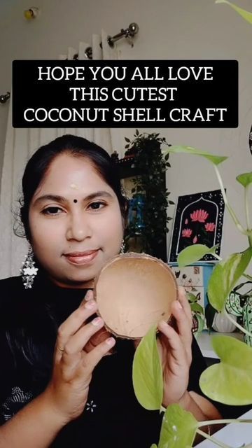 Coconut Shell Crafts Unique, Coconut Shell Decoration, Coconut Shell Art, Coconut Shell Crafts, Craft From Waste Material, Diy Crafts Love, Waste Material, Shell Decorations, Diy Butterfly