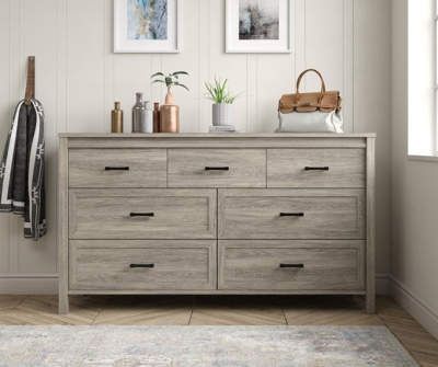 Shop Bedroom Dressers and Storage Dressers | Big Lots Rustic Dresser, Clear The Clutter, Large Dresser, Grey Dresser, Oak Dresser, Laminated Mdf, 7 Drawer Dresser, Wooden Dresser, Dresser Sets