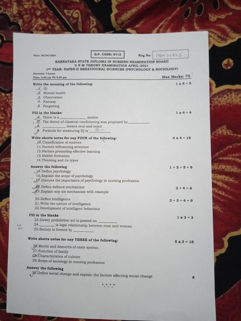 Gnm Nursing Question Paper 1st Year, Gnm Nursing Notes 1st Year, Gnm Nursing, Nursing School Studying Cheat Sheets, Nursing Diploma, Psychology Questions, Nursing Questions, Nurse Study, Community Health Nursing