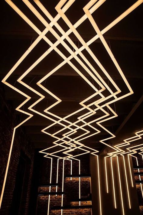 Elegant Ceiling Design, Light Decoration Ideas, Pixel Led, Ceiling Design Ideas, Light Art Installation, Club Lighting, Nightclub Design, Led Light Design, Light Decoration