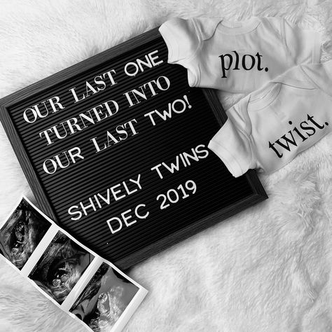 Third Baby Announcements, 3rd Pregnancy Announcement, Funny Twins, 3rd Baby Announcement, Twin Baby Announcements, Second Baby Announcements, Dog Pregnancy, Baby Surprise Announcement, Twins Announcement