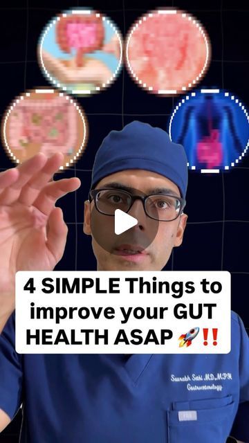 Saurabh Sethi MD MPH on Instagram: "4 Simple Ways to Improve Your Gut Health ASAP 🚀 Doctor Sethi

As a gastroenterologist, I manage patients with gut health issues daily. Here are 4 simple and effective strategies I teach my patients to improve their gut health. Learn how small changes to your diet and lifestyle can significantly impact your digestive system!

Thank you for your interest!

Share this with your loved ones to spread awareness. ❤️

#guthealth #nutrition #diet #healthtips #health" How To Heal Gut Naturally, Fixing Gut Health, How To Improve Gut Health, Clean Gut, Improve Your Gut Health, Gut Health Diet, Nutrition Diet, Improve Gut Health, Gut Healing