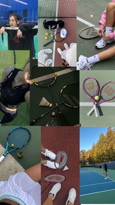 Court side sport 🏓🎾👟 #tennis #badminton Badminton Court Aesthetic, Badminton Pictures, Tennis Photoshoot, Tennis Lifestyle, Matilda Djerf Style, Tennis Photography, Tennis Pictures, Badminton Court, Badminton Sport