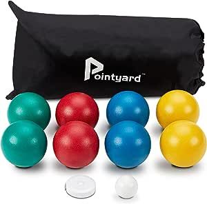 Pointyard 84mm Bocce Ball Set, Outdoor Games for Adults and Family, Backyard Ball Set with 8 PE Bocce Balls & 1 Pallino & Carry Bag & Measuring Tape for Kids Teens Beginners Outdoor Games For Adults, Outdoor Games Adults, Family Games Outdoor, Family Backyard, Bowling Games, Bocce Ball, Games For Adults, Family Picnic, Yard Games