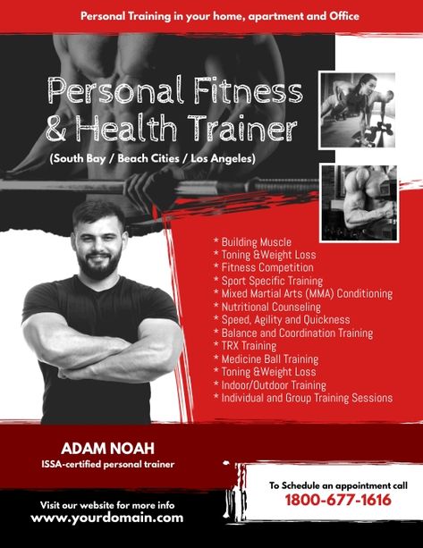 Design created with PosterMyWall Personal Trainer Flyer, Personal Trainer Quotes, Trainer Quotes, Gym Flyer, Fitness Branding, Trx Training, Fitness Flyer, Personal Fitness Trainer, Workout Posters