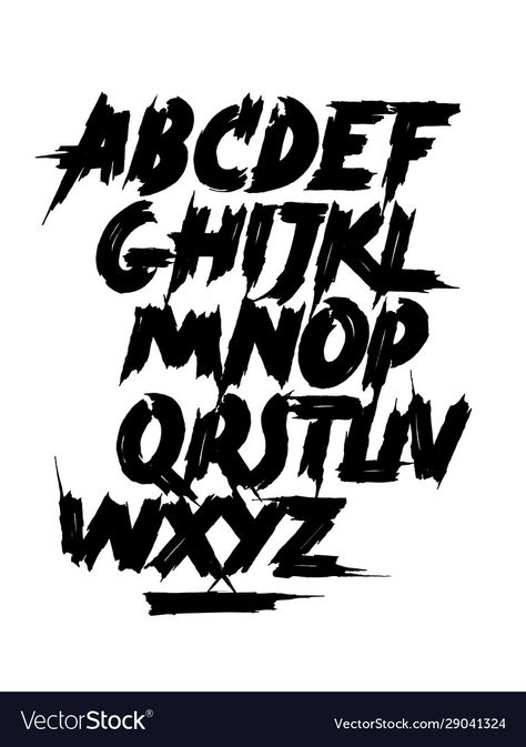 Brush Font Alphabet, Fancy Fonts Alphabet, Cool Fonts Alphabet, Brush Lettering Alphabet, Cute Fonts Alphabet, Letras Cool, Alphabet Graffiti, Edgy Fonts, Font Love