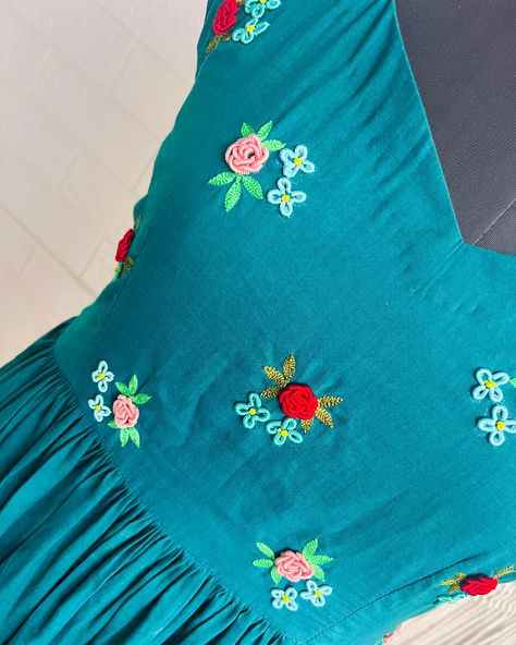 Grab this most comfortable mul Cotton frocks paired with Hand embroidery motifs ✨✨ Hand Embroidery Motifs, Cotton Frocks, Maggam Work Blouses, Work Blouses, Embroidery Motifs, Maggam Work, Thread Work, Work Blouse, Hand Embroidery