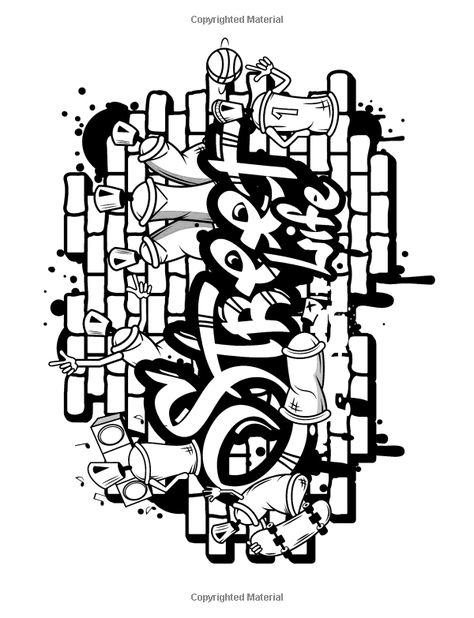 Amazon.com: Graffiti Coloring Books for Adults: Illustrated Graffiti Designs (9781978393011): Balloon Publishing: Books Graffiti Coloring Pages, Graffiti Coloring, Alphabet Graffiti, Free Adult Coloring Printables, Graffiti Lettering Alphabet, Adult Coloring Books Printables, Skull Coloring Pages, Coloring Books For Adults, Graffiti Logo