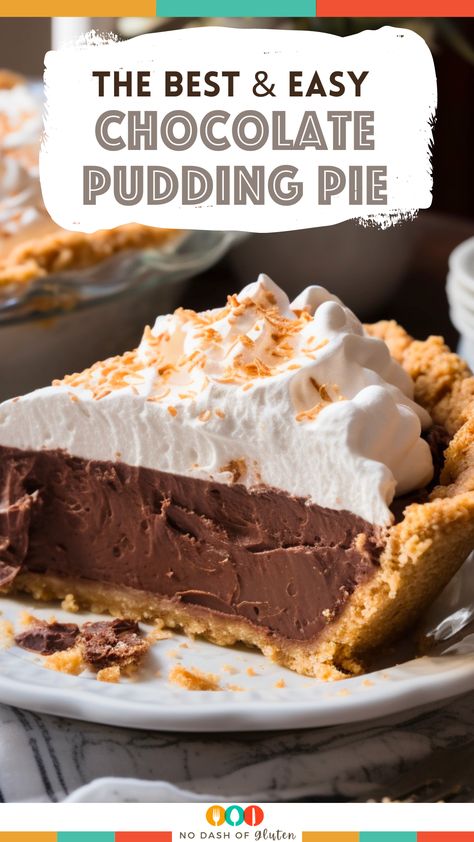 Easy Chocolate Pudding Pie, Chocolate Pudding Pie Recipe, Pudding Pie Recipes, Chocolate Pudding Pie, Easy Chocolate Pie, Easy Chocolate Pudding, Chocolate Cream Pie Recipe, Chocolate Pie With Pudding, Homemade Chocolate Pudding