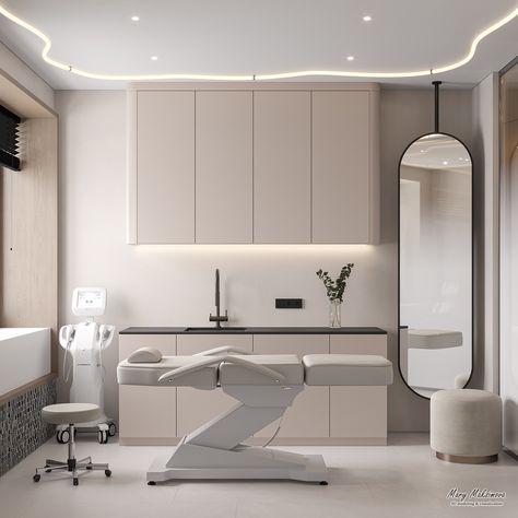 Beauty Salon :: Behance Beauty Clinic Interior Design, Salon Design Interior, Dentist Office Design Interiors, Dental Design Interior, Massage Room Design, Home Beauty Salon, Esthetician Room Decor, Dental Office Design Interiors, Medical Office Design