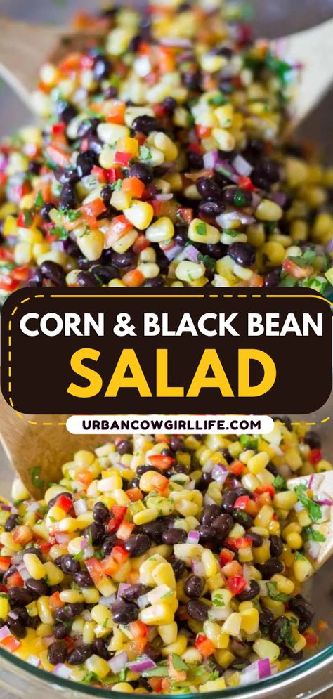 Weight Watcher Black Bean And Corn Salad, Mexican Corn And Black Bean Salad Recipe, Corn Bean Tomato Salad, Healthy Mexican Corn Salad, Corn And Bean Salad Recipe, Mexican Corn Salad With Black Beans, Black Bean And Quinoa Salad, Texmex Salad Recipe, Black Bean Cucumber Salad