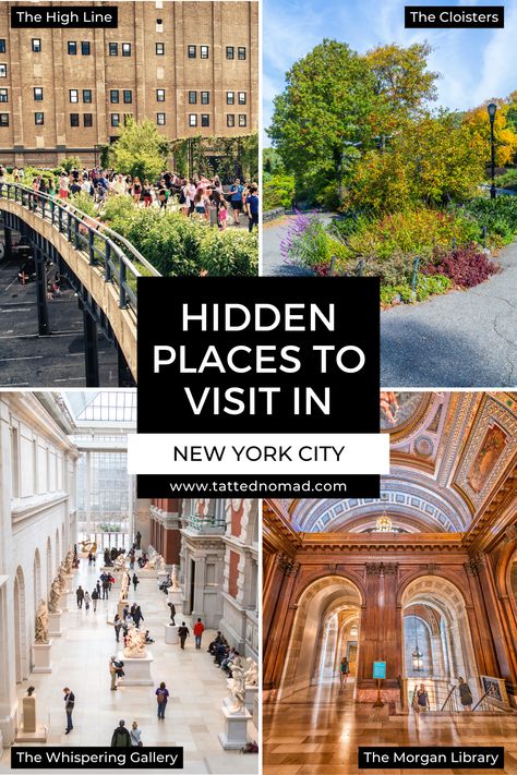 Unlock the secrets of NYC with these hidden gems! From the whispering gallery in Grand Central Terminal to the medieval marvels of The Cloisters, discover a side of the city that's off the beaten path. #NYCHiddenGems #ExploreNYC Manhattan Places To Visit, Nyc Tips, The Cloisters Nyc, Nyc Secret Spots, New York Secret Places, Hidden Ny, Nyc Places To Visit, Must See In New York City, New York City Hidden Gems