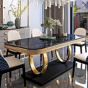 Faux Marble Dining Table, Dining Room Design Luxury, Marble Top Dining Table, Luxury Dining Table, Marble Dining Table, Stone Dining Table, Small Kitchens, Table Leg, Rectangle Dining Table