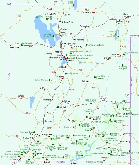 Maps of Utah - State Map and Utah National Park Maps Utah National Parks Map, Utah Map, Utah Parks, Utah State Parks, Colorado Map, Utah Vacation, Road Trip Map, Utah Adventures, Utah Road Trip