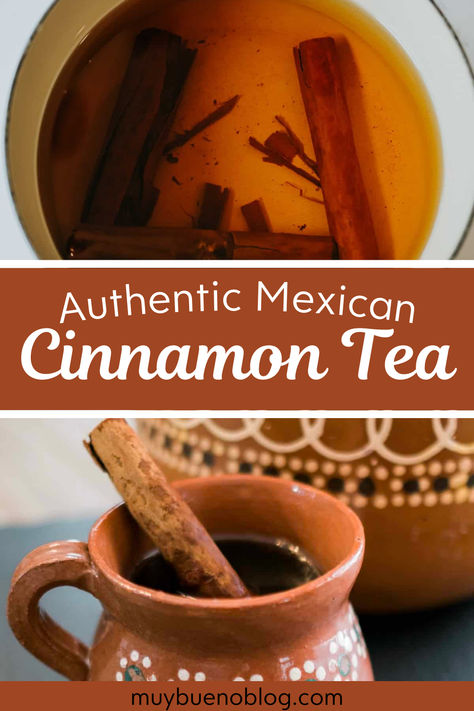 This warm and cozy Cinnamon Tea recipe was a favorite holistic remedy for both of my grandmas. Learn how to make Té de Canela the authentic Mexican way and reap all the delicious benefits! Mexican Cold Remedies, Cinnamon Spice Tea Recipe, Hot Cinnamon Tea, Cozy Tea Recipes, How To Make Cinnamon Tea, Mexican Cinnamon Tea, Tea Mixes Recipe, Sugar Free Russian Tea Recipe, Canela Tea Mexican