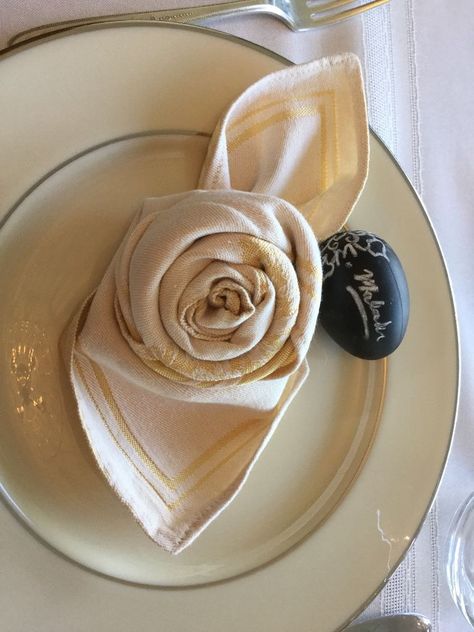 Royal Rose Napkins:Folding Tutorial: 5 Steps (with Pictures) Folding Fabric Napkins, Fabric Napkin Folding, Flower Napkin Fold, Napkin Folding Rose, Wedding Napkin Folding, Napkin Flowers, Napkins Folding, Rose Napkins, Diy Napkin Folding