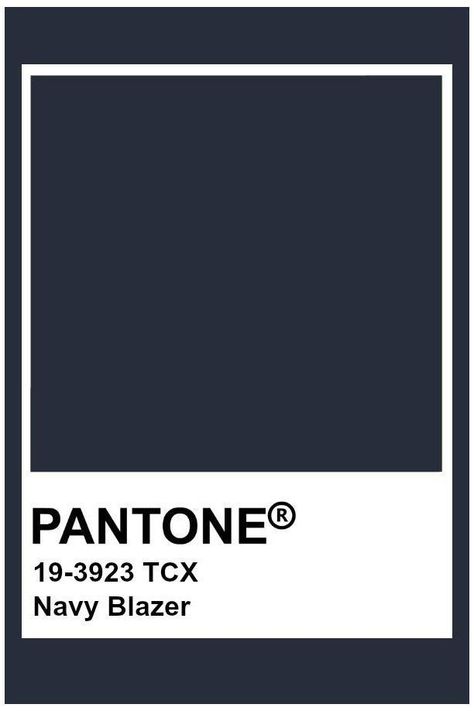 Navy Blue Pantone, Pantone Navy, Color Palettes For Home, Home Color Ideas, Pantone Tcx, Mood Boards Color, Graphic Design Color, Pantone Color Chart, Pantone Swatches