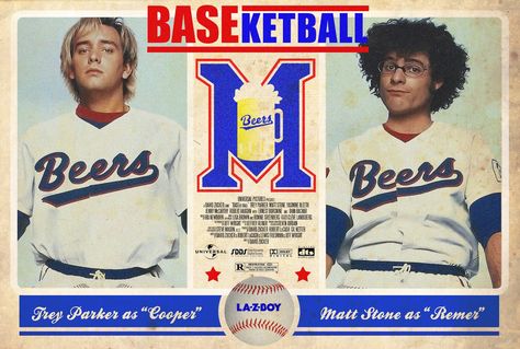 BASEketball - the greatest game ever invented  #steveperry Baseketball 1998, South Park Creators, Yasmine Bleeth, Trey Parker Matt Stone, Trey Parker, Matt Stone, Steve Perry, Pro Athletes, See Movie