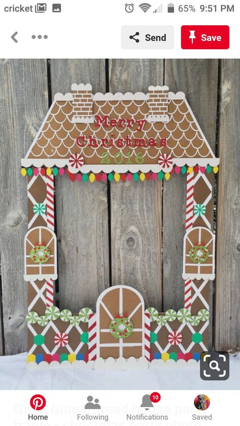 Gingerbread Party Decorations, Giant Gingerbread House, Candy Booth, Christmas Party Photo Booth, Gingerbread House Party, Gingerbread House Parties, Christmas Party Photo, Lights Party, Party Frame