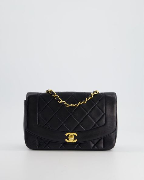 Vintage Classic Flap Diana Bag With 24K Gold Hardware Chanel Diana Bag, Fashion Future, Gold Chanel, Chanel Vintage, Vintage Chanel, Classic Flap, Lambskin Leather, Chanel Bag, Gold Hardware