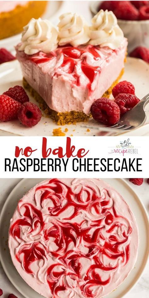 Frozen Cream Cheese Dessert, Raspberry No Bake Dessert, No Bake Raspberry Pie, Raspberries And Cream, Fresh Raspberries Desserts, Raspberry Cheesecake Pie, Recipes With Frozen Raspberries, Frozen Raspberries Recipes, No Bake Raspberry Cheesecake Recipes