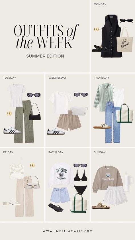 summer outfits Minimalist Summer Outfits, Minimalist Summer Outfit, Plan Outfits, Wfh Outfits, Outfit Of The Week, Monday Outfit, Shop The Outfit, Outfits Of The Week, Spring Summer Capsule Wardrobe