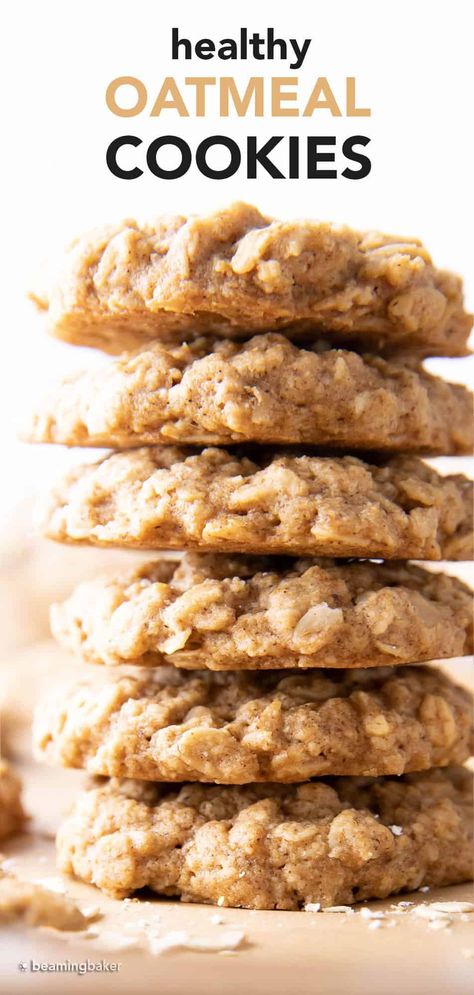 Oatmeal Cookie Recipes Healthy, Healthy Oatmeal Cookies, Healthy Cookie Recipes, Oat Cookies, Oatmeal Cookie Recipes, Best Oatmeal, Healthy Oatmeal, Breakfast Cookies, Healthy Cookies