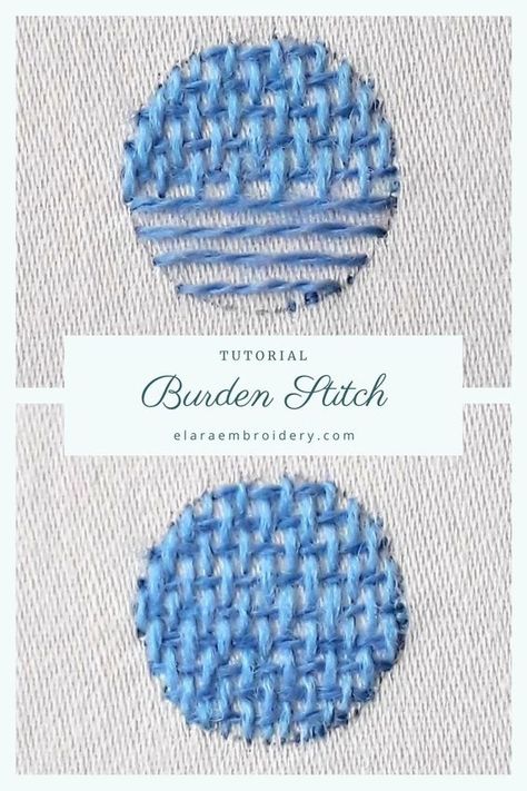 Burden Stitch, Bordado Jacobean, Crewel Embroidery Patterns, Basic Hand Embroidery Stitches, How To Stitch, Embroidery Lessons, Basic Embroidery Stitches, Bead Embroidery Patterns, Embroidery Stitches Tutorial