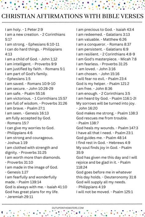 Daily Affirmations From God, Scripture Who God Says I Am, Bible Aethstetic, Truths God Says About Me, Postive Afframations Bible, Bible Declarations Scriptures, Daily Godly Affirmations, I Am Bible Affirmations, You Say God Says