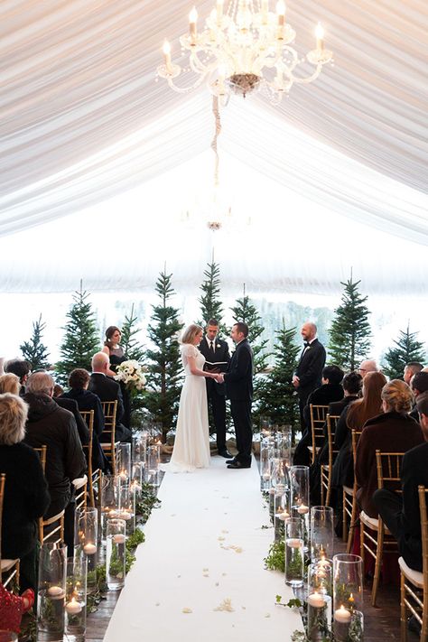 Deck The Halls: 24 Christmas Wedding Decor Ideas | OneFabDay.com Ireland Christmas Wedding Themes, Christmas Wedding Inspiration, Winter Wedding Venues, Christmas Wedding Decorations, Rustic Wedding Decorations, Winter Wedding Decorations, December Wedding, Winter Bride, Winter Wonderland Wedding