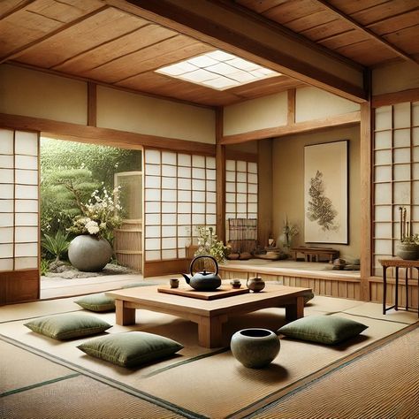 Today we are delving into the Asian interior style. This topic will be equally intriguing to both artists and art enthusiasts. This aesthetic developed under the influence of various Asian countries. However, I would like to focus more on the style that particularly resonates with me — Japanese style. This approach is deeply rooted in Japanese history and culture, where Zen Buddhism and the Wabi-Sabi philosophy have had a profound influence. Zen, with its emphasis on simplicity and mindfu... Chinese Modern Interior Design, Ryokan Interior Japanese Style, Korean Design Interior, Japanese Aesthetic House, Japanese Home Decor Traditional, Asian Zen Interior Design, Modern Asian House, Japanese Zen Interior, Japanese Decor Ideas