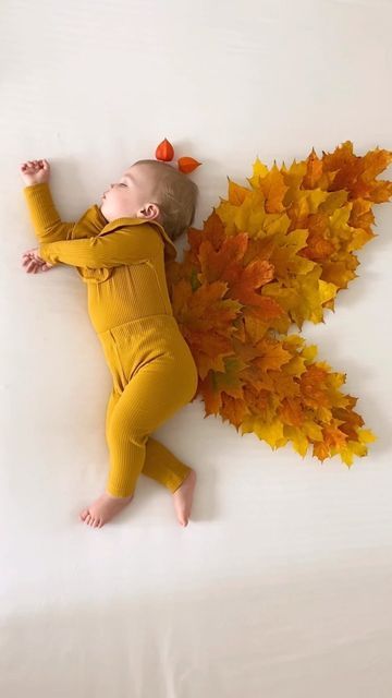 Fall Photoshoot Newborn, Baby Autumn Photoshoot, Newborn Autumn Photography, Fall Theme Baby Photo Shoot, Butterfly Baby Photoshoot, Baby Autumn Photography, November Baby Photoshoot, Autumn Baby Photoshoot, Fall Infant Photoshoot