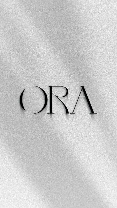 Wall with 'ORA' logo Spa Logo Design, Makeup Logo Design, Luxury Brand Logo, Instagram Branding Design, Skincare Logo, Salon Logo Design, Business Branding Inspiration, Business Fonts, Luxury Font