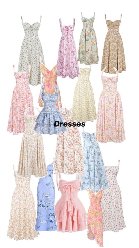 #collage #aesthetic #dress #dresses #floraldress #floraldresses #cute #viralpost #bluedress Beach Picnic Outfit, Cute Dance Dresses, Preppy Summer Dress, 18th Birthday Outfit, Dance Style Outfits, Picnic Outfit, African Attire Dresses, Preppy Inspiration, Aesthetic Dress