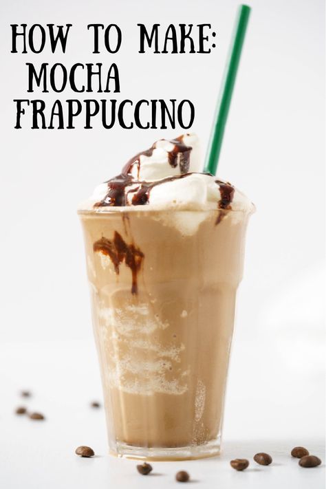 Mocha Frappuccino Starbucks, Frappachino Recipe, Mocha Frappuccino Recipe, Mocha Frappe Recipe, Frozen Coffee Drinks, Homemade Mocha, Cherry Mocha, Frappuccino Starbucks, Magical Slow Cooker