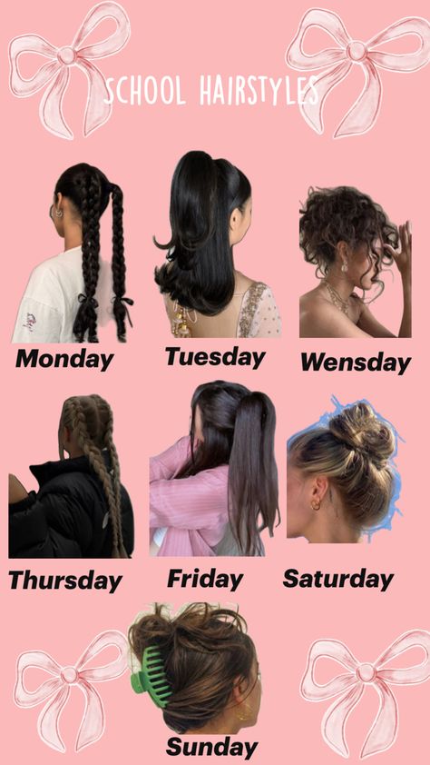 School hairstyles The Wet Look, Hairstyle Examples, Cute Hairstyles For School, Easy Hairstyles For Thick Hair, Hair Inspiration Long, Friends Hair, Cute Curly Hairstyles, Curly Hair Styles Easy, Hairdos For Curly Hair