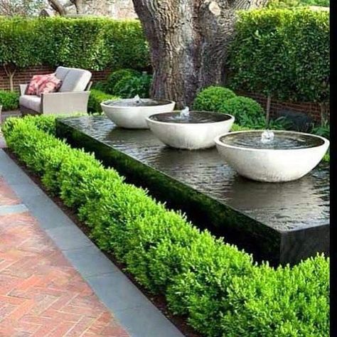 Modern Water Feature, Indoor Water Features, Outdoor Water Features, Fountains Backyard, Backyard Water Feature, Garden Architecture, Water Features In The Garden, Garden Fountain, Garden Fountains